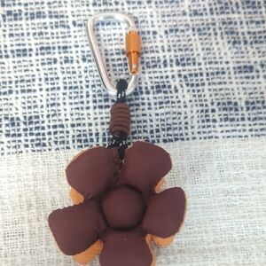 Floral Keychain with Carabiner Clip